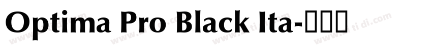 Optima Pro Black Ita字体转换